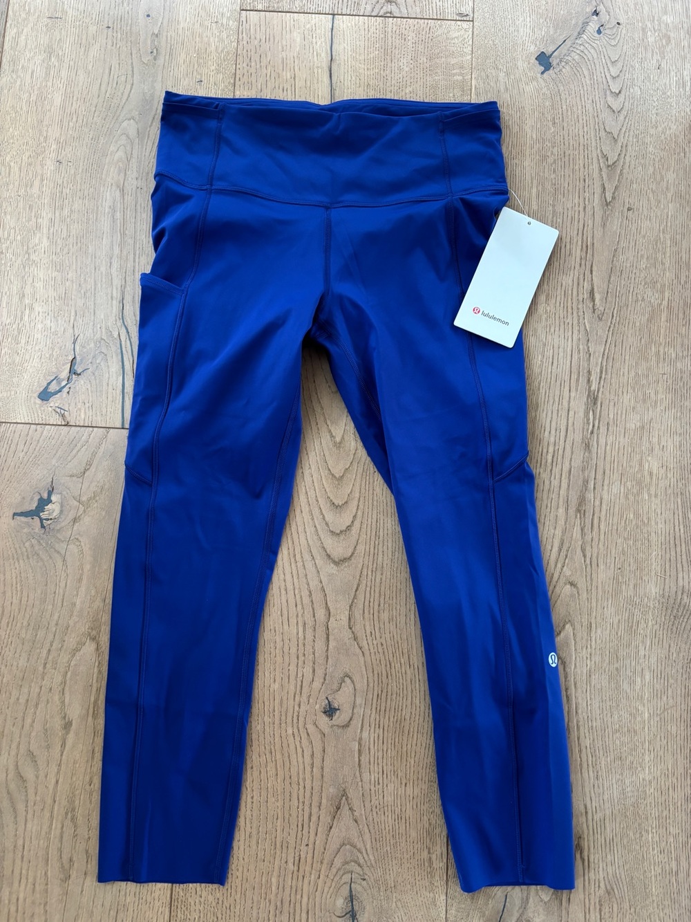 NWT Lululemon Fast and Free High Rise HR Crop 23”, Royal Blue